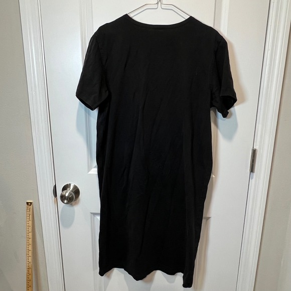 Vintage Hillview Cotton Black Embroidered Fish Dress Tunic M Made USA - Picture 4 of 6